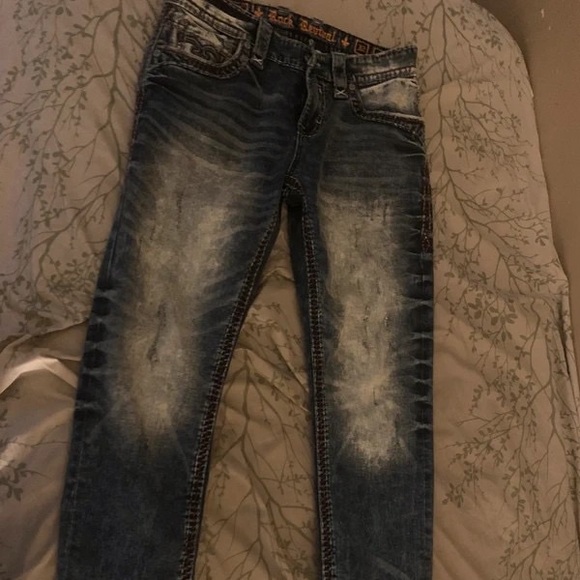 Rock Revival Blue Straight Leg Jeans - Picture 1 of 3